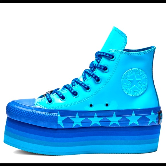 Converse Blue Platform Shoes - Picture 7 of 11